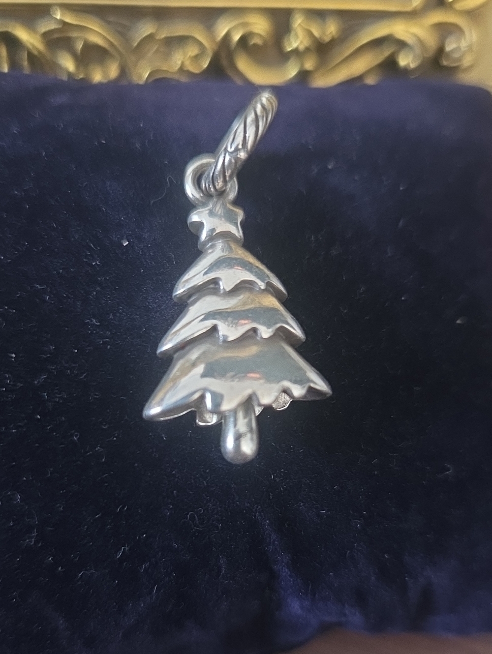 BRIGHTON  Silver Christmas Tree Charm Pendant